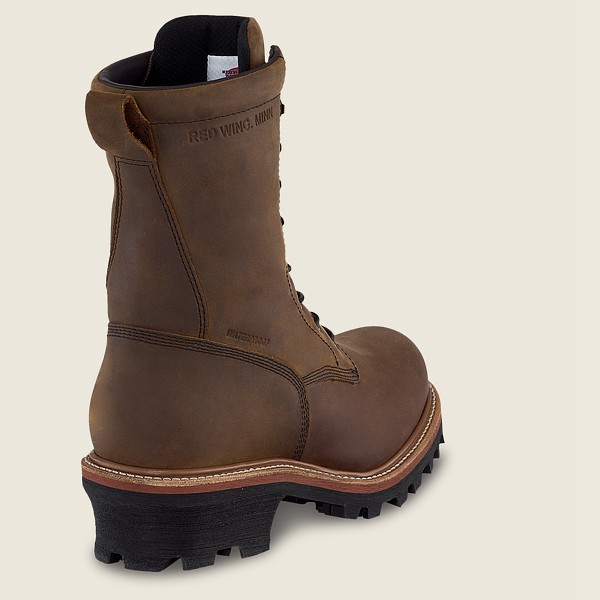 Red Wing Safety Boots Loggermax - 9-Inch Insulated Waterproof Toe Logger - Brune - Herre 4671-XKRFE